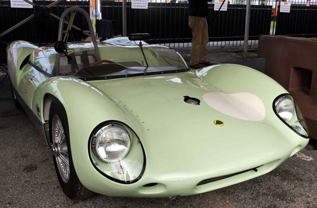 The Lotus 19. A racing sports car with full width streamlined bodywork