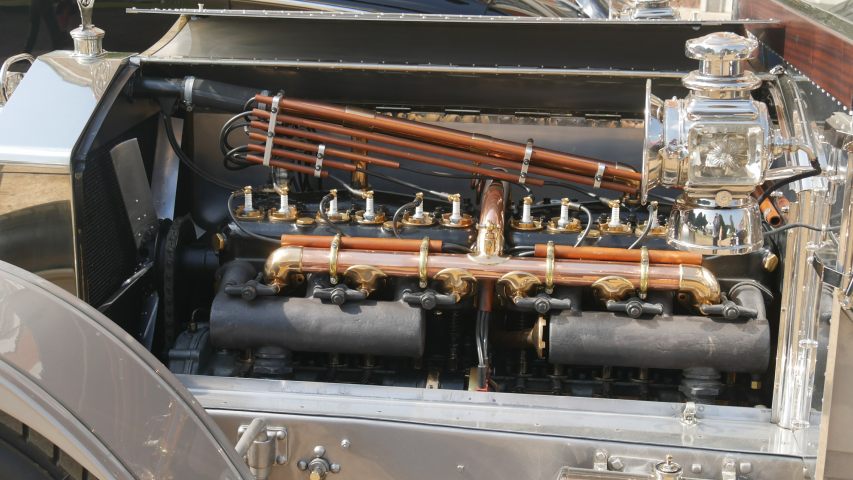 The rather spectacular engine of a 40/50HP Silver Ghost from 1909. Lovely